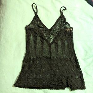 Victoria's Secret Black Lace Slip Small